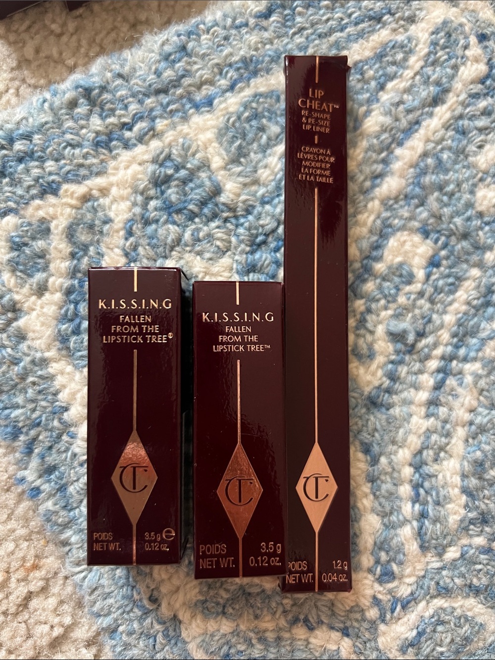 Charlotte Tilbury Lipstick & Lip Cheat Set - Burgundy Packaging